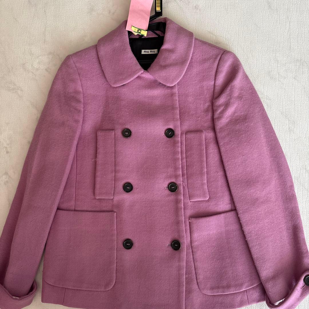 miu miu ピンクピーコート