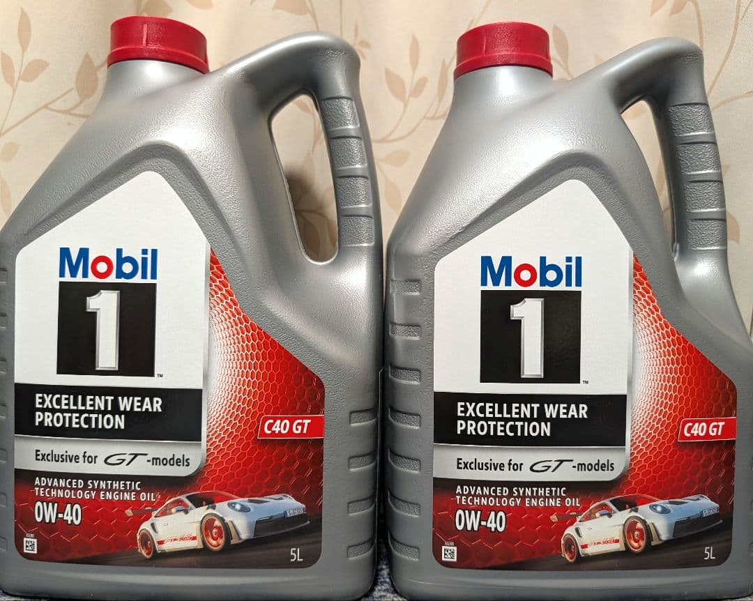 Mobil 1 ポルシェ C40 GT 0W-40 エンジンオイル 5L×2本