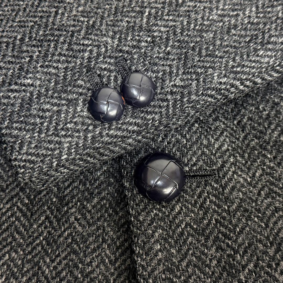 J7403 美品 マーガレットハウエル 包み釦ヘリンボーンツイードジャケット M