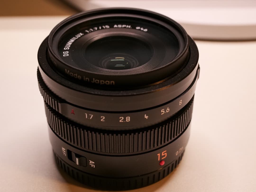 美品/Panasonic LEICA DG SUMMILUX 15mm F1.7