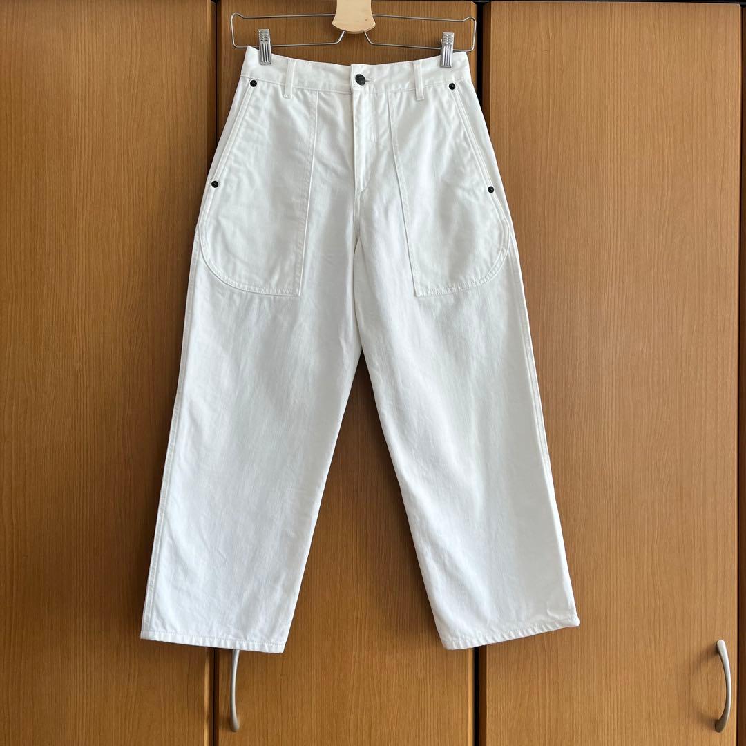 【THE ROW】ホワイトデニムワイドレッグパンツ