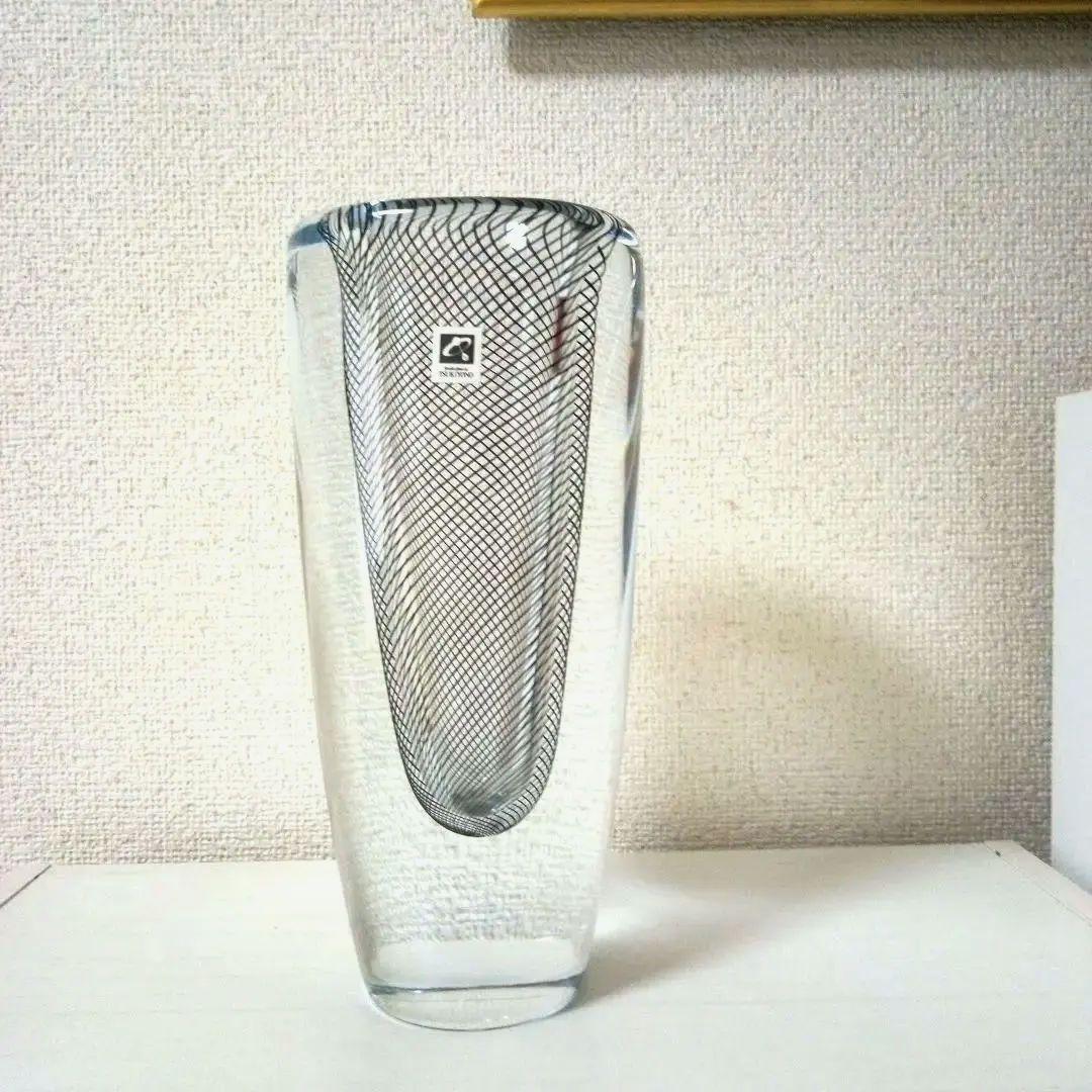 月夜野工房　クリスタルガラス花瓶　フラワーベース　希少