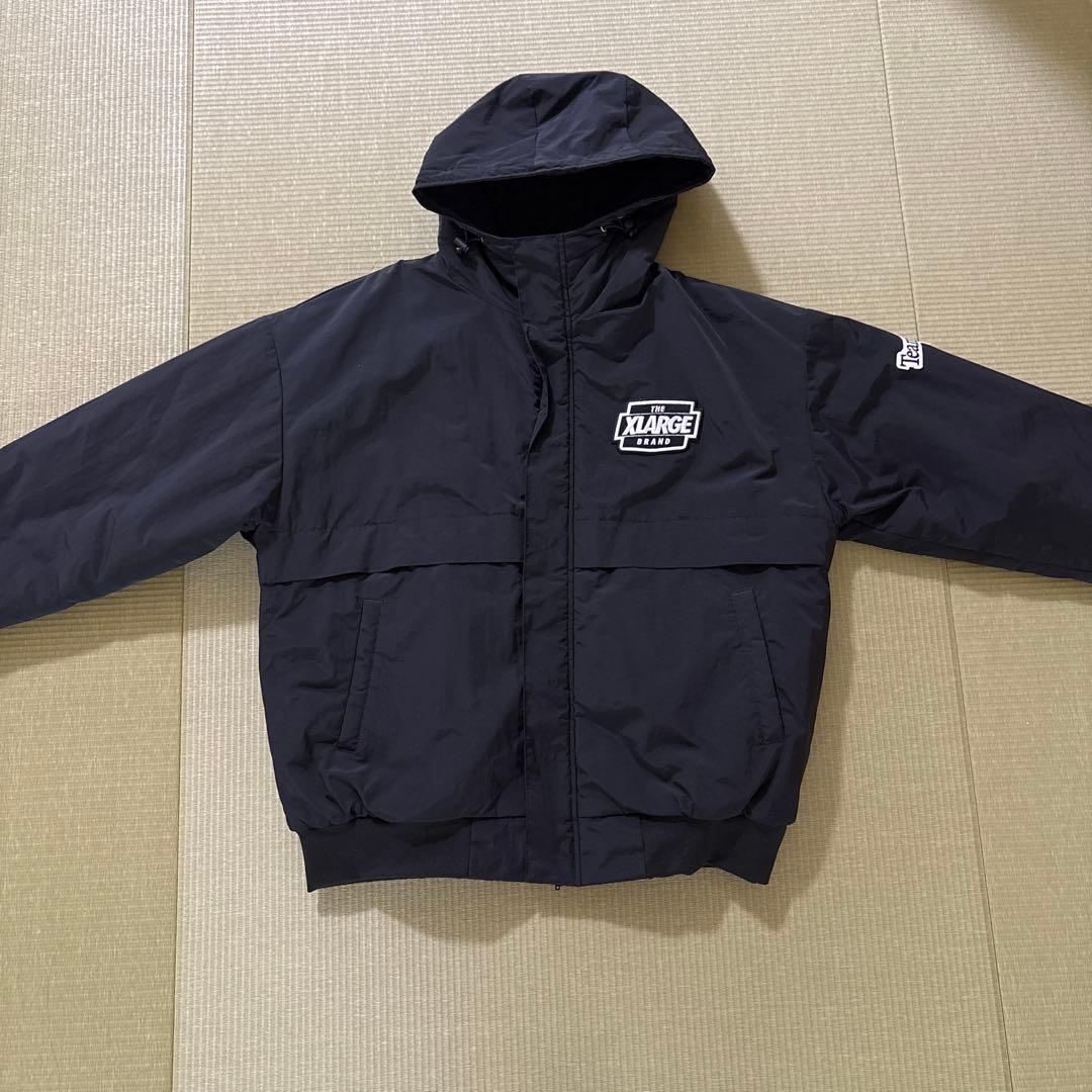 XLARGE フード付きダウンジャケット 黒