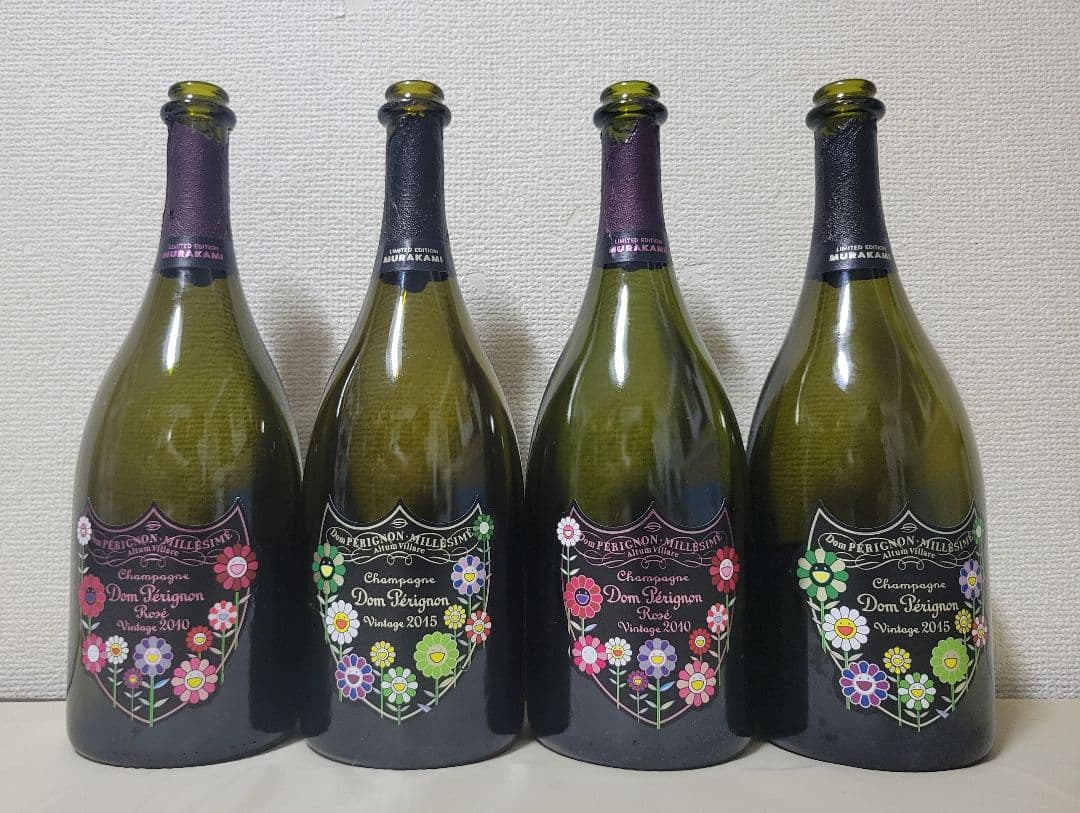 い*だ様 ドン・ペリニョン 、限定版、村上隆コラボボトル白、ロゼ各２本※空ビン