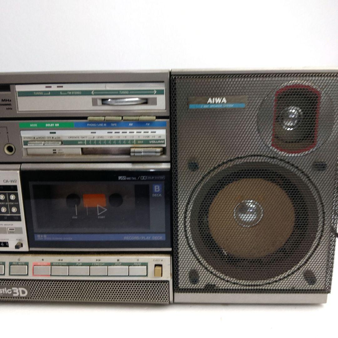AIWA CA-W2 昭和 レトロ ラジカセ オーディオ機器 ラジオ カセット