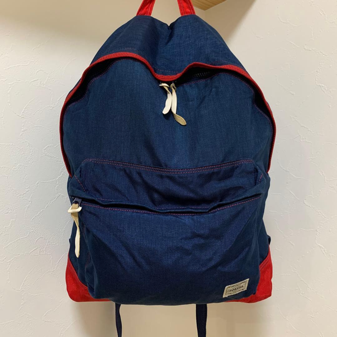 PORTER HEADPORTER リュック　ナイロン　ネイビー　レッド　大容量