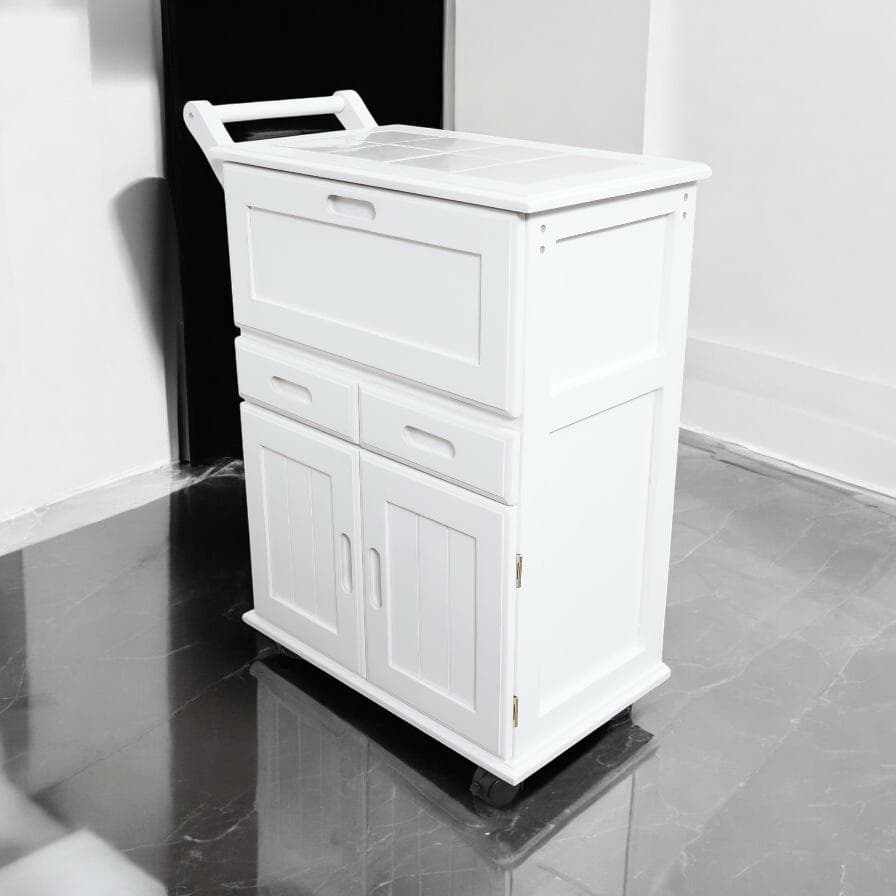 幅59㎝【新品】木製 キッチンワゴン アウトレット