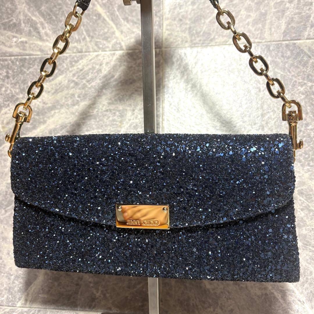 ⭐︎JIMMY CHOO⭐︎ 2way スパンコール クラッチバッグ　ワンショルダー