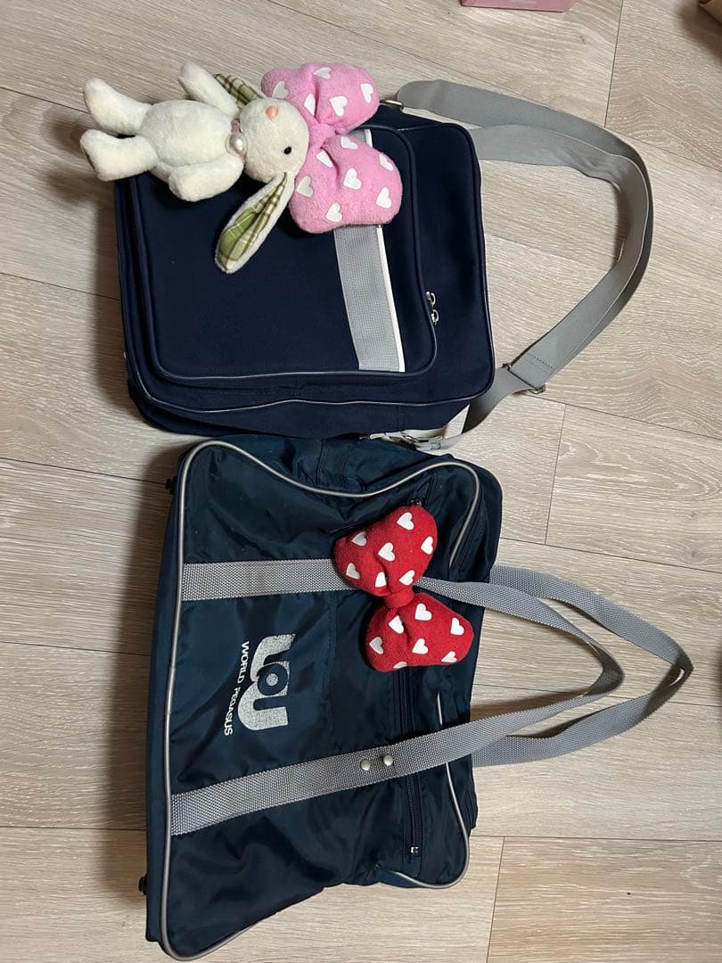 ワッペ ワールドペガサス 紺 ショルダースクバセット(リボン付き取り外し可能)