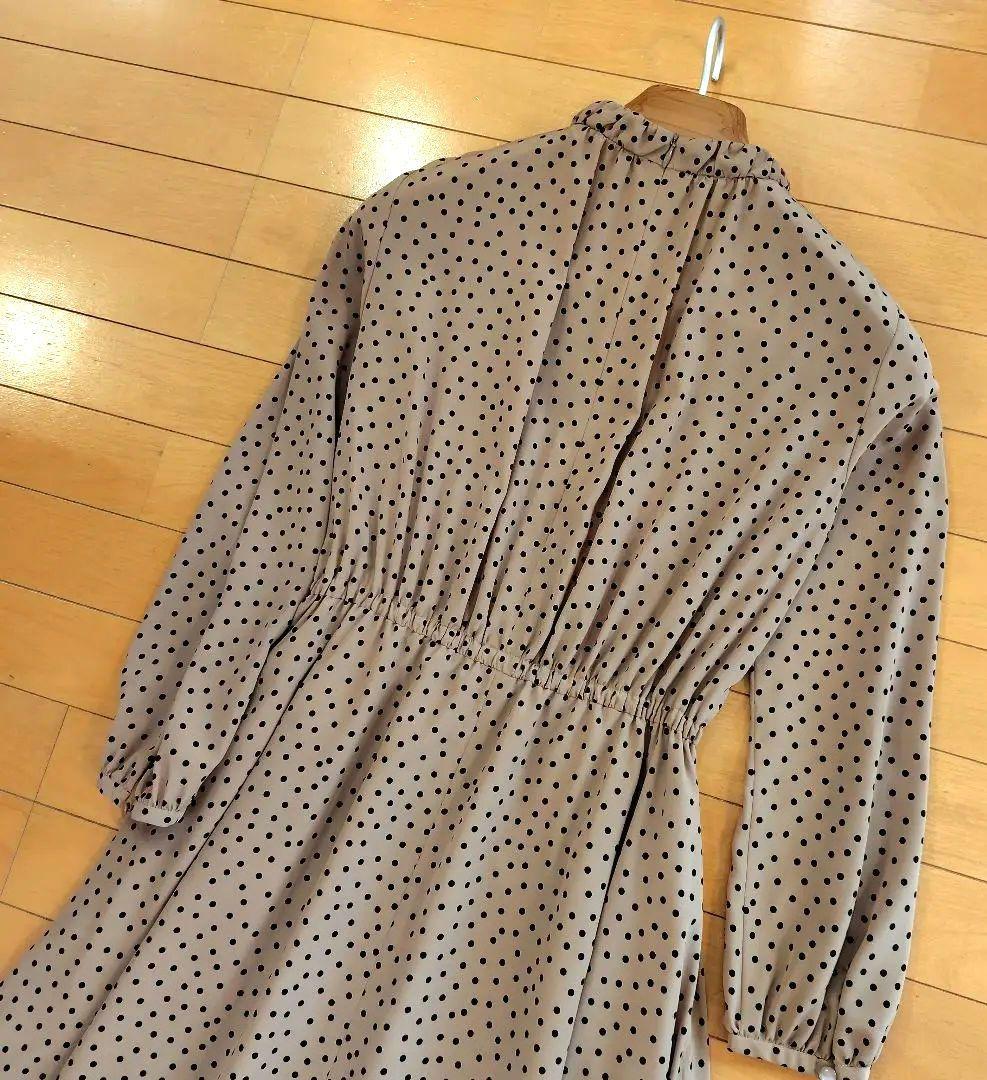 ミ*リ様 レリアン 近年モデル ベージュドットロングワンピース