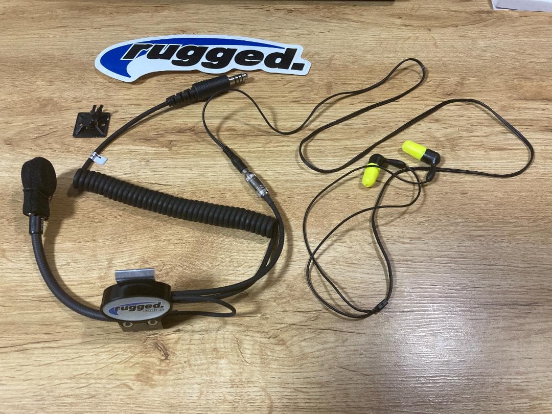rugged. ヘッドセット 3.5mmジャック　四輪レース　ヘルメットキット