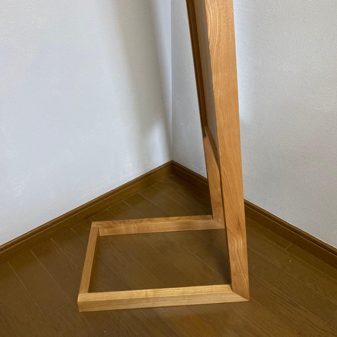 MUJI 無印良品 希少 生産終了品 廃盤品 タモ材 スタンドミラー 姿見 木製