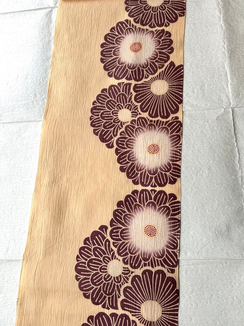 【値下げ】浴衣　夏着物　小千谷ちぢみ　反物