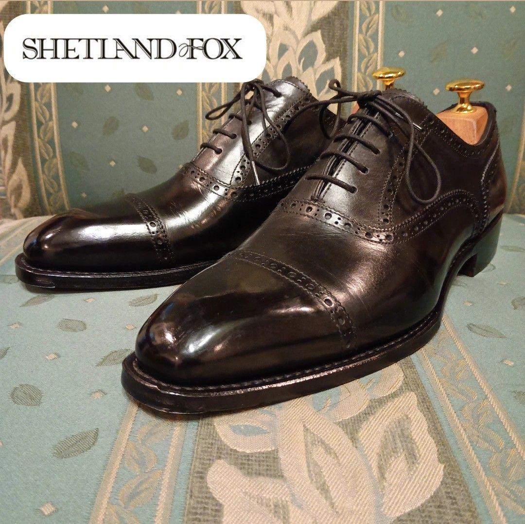 【SHETLANDFOX】クォーターブローグ 黒　　24.5cm