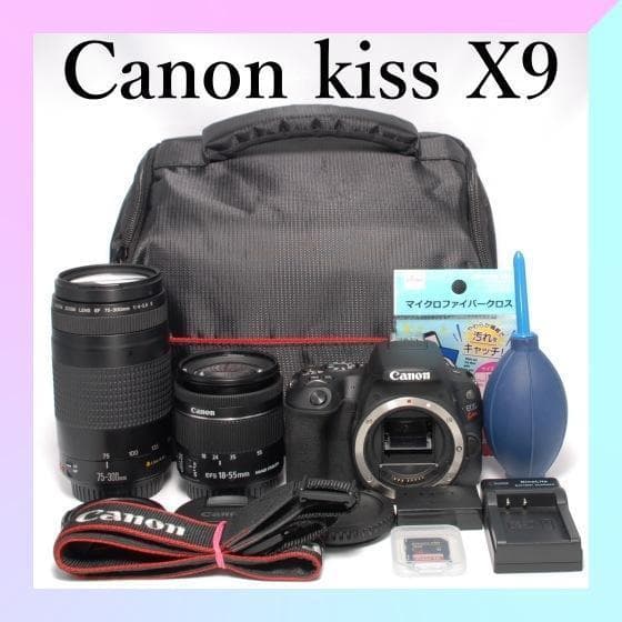 ✨初心者向け✨スポーツ撮影最適✨Wi-Fi✨CANON KISS X9 Wレンズ
