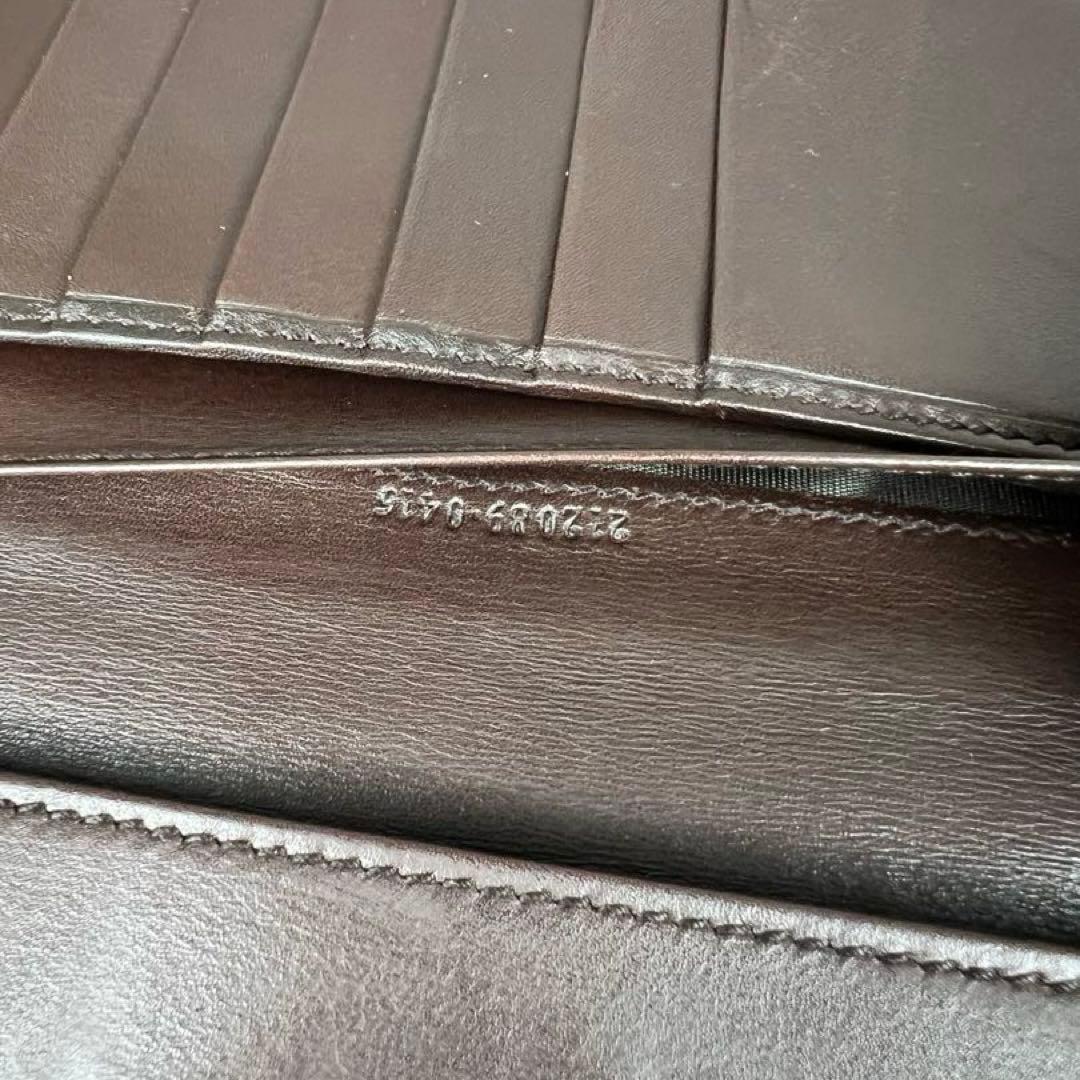 GUCCI シマ レザー エンボス GG ゴールド金具 Wホック