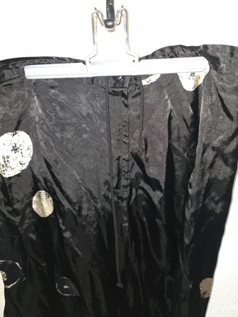 Y'sワイズ 21AWサルエルパンツ水玉模様黒サイズ1