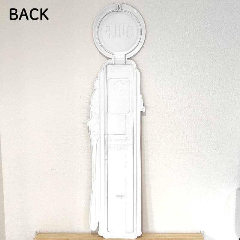 ブリキ看板 ガルフ ガスポンプ ダイカットエンボスメタルサイン ビッグ 大きい