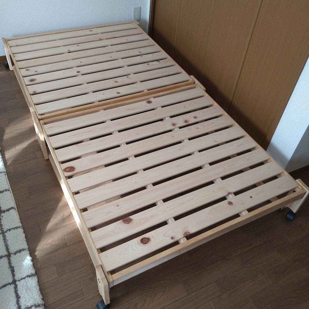 折りたたみ式木製シングルベッドフレーム