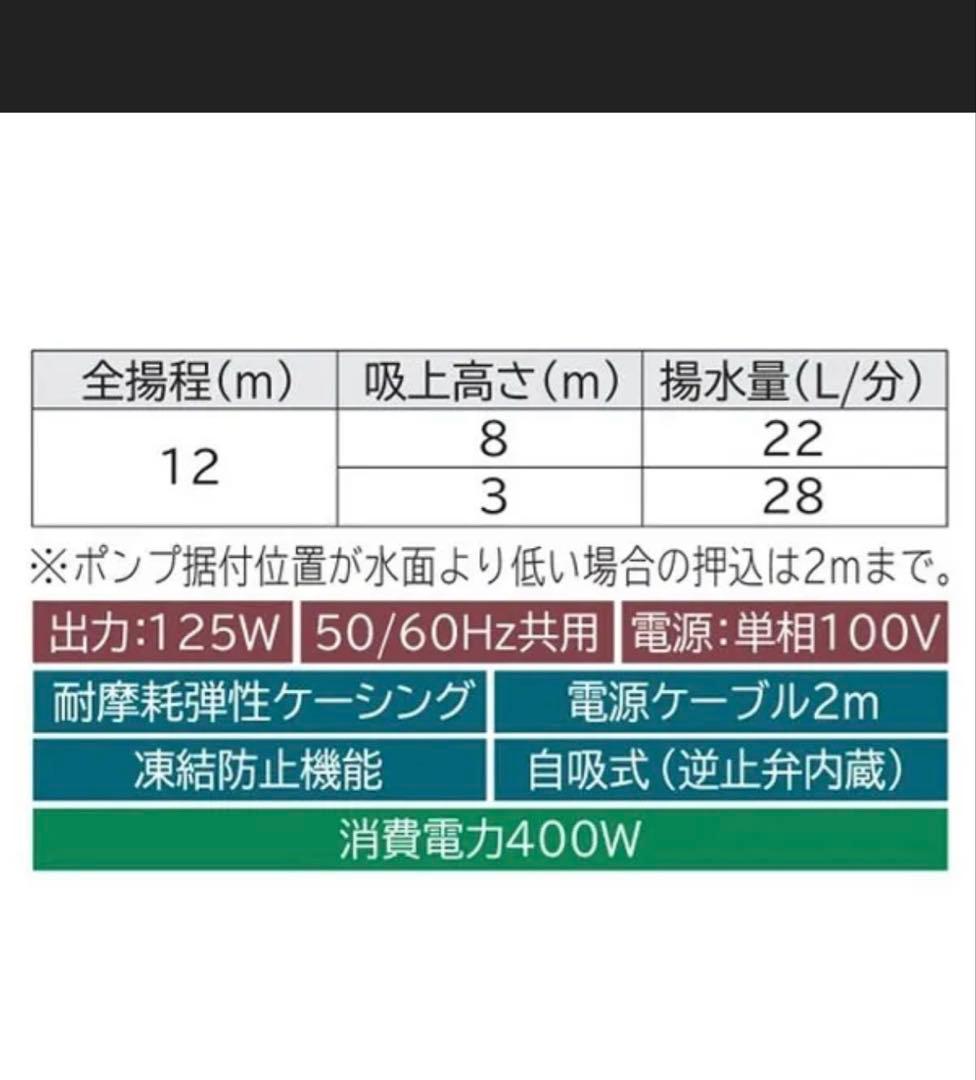 HITACHI WT-P125Y 浅井戸ポンプ