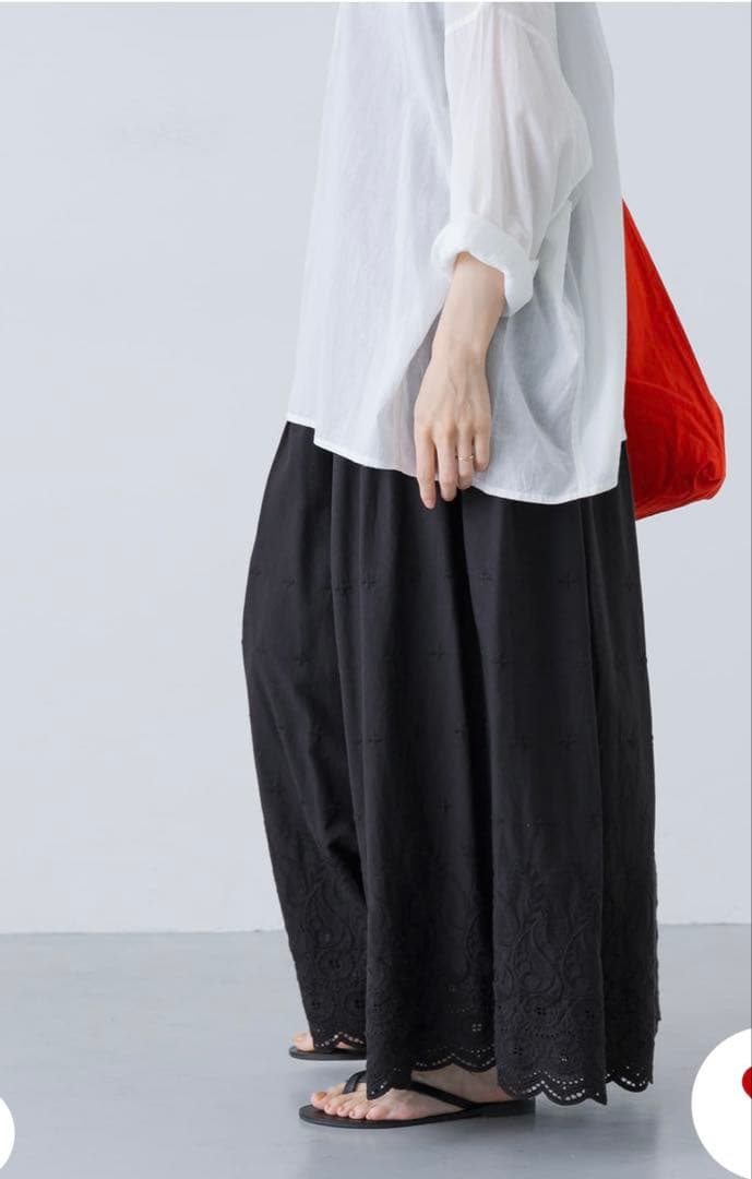 かぐれ　刺繍ティアードパンツ