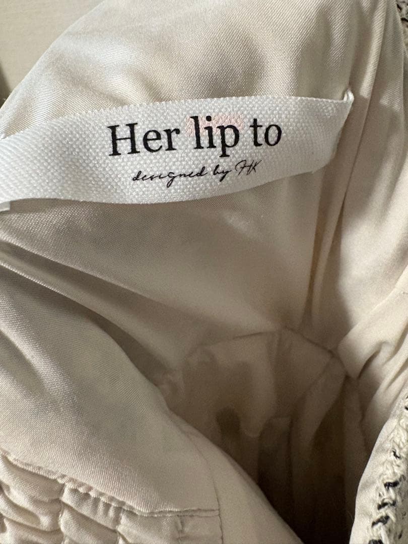 ワンピース herlipto Summer Tweed Midi Dress