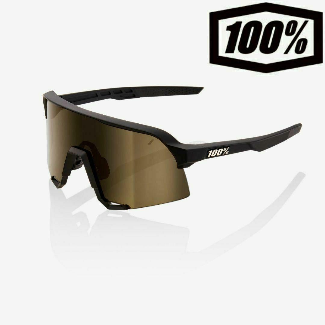 100% S3 ブラック ゴールド ワンハンドレッド サングラス