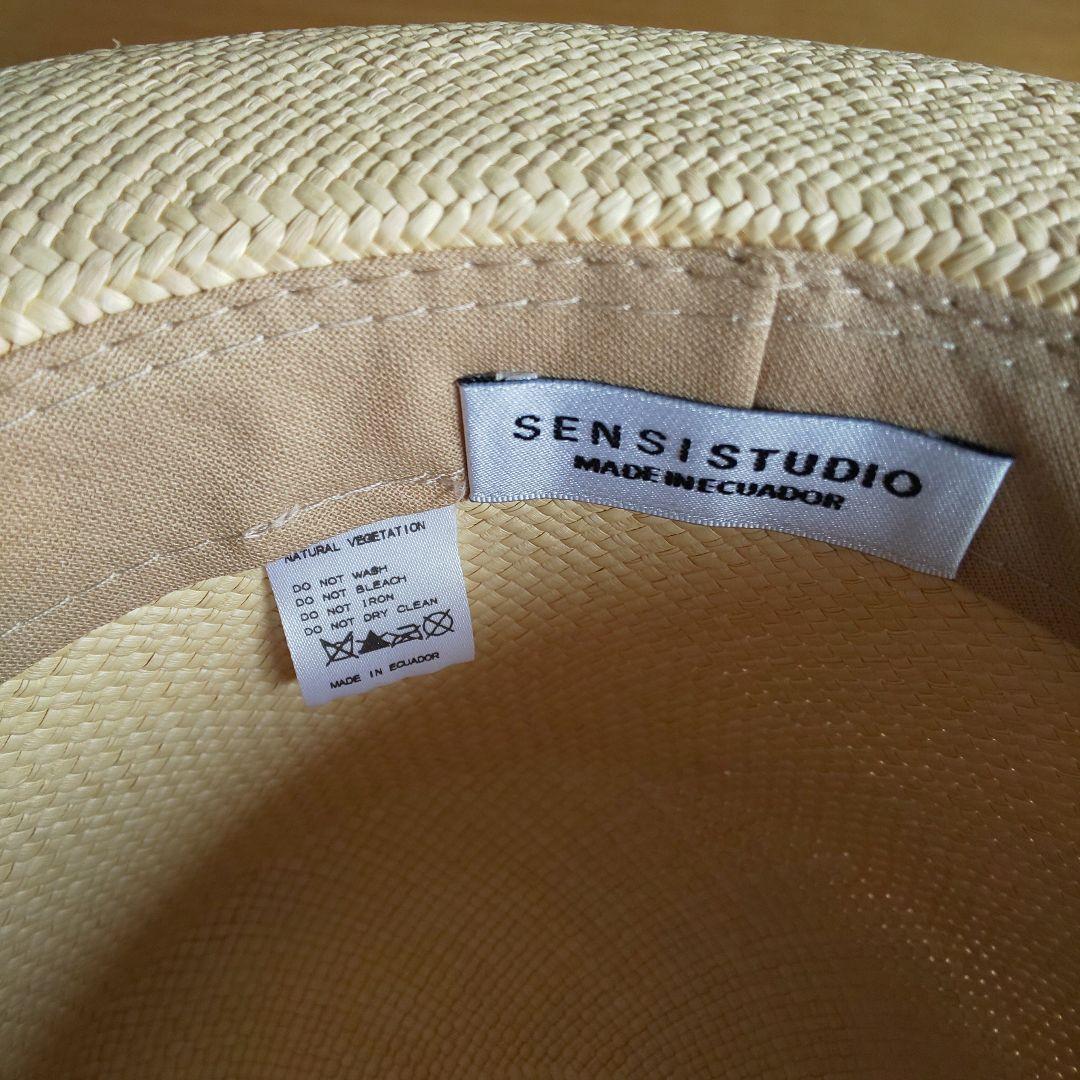 匿名 美品 ✴︎センシスタジオ カンカン帽 麦わら帽子 ストローハット