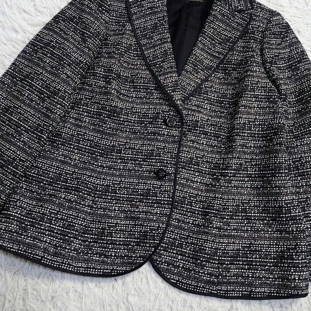 大きいサイズ　13号　レリアン　ツイードジャケット　ラメ　XL相当　セレモニー