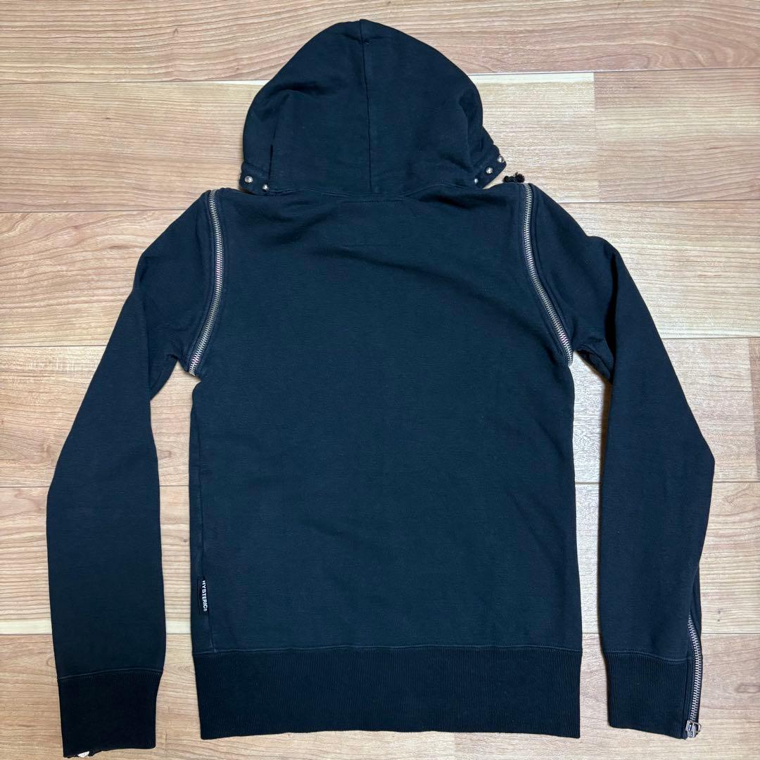 hysteric glamour スタッズ　ジップアップ2wayパーカー