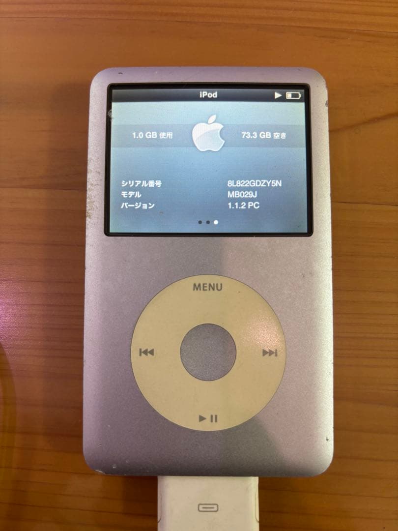 【動作確認済み】iPod Classic 80GB　ケーブル付き