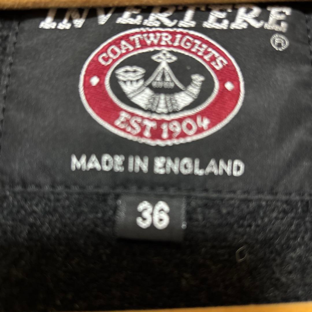 超極上品　インバーティア ロングダッフルコート メンズ チャコール 36=S