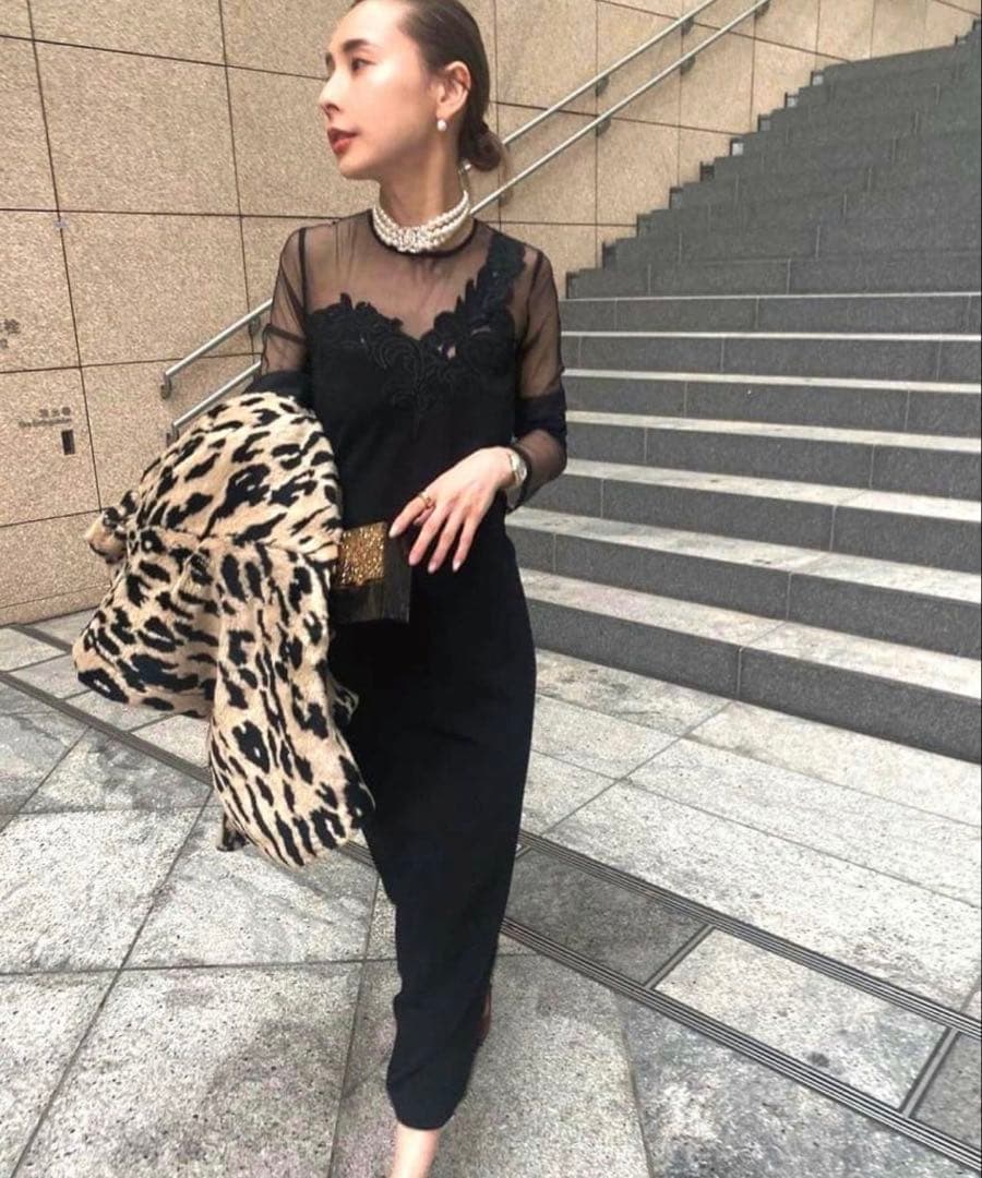 ワンピース Ameri vintage UND RENEE CUTWORK DRESS