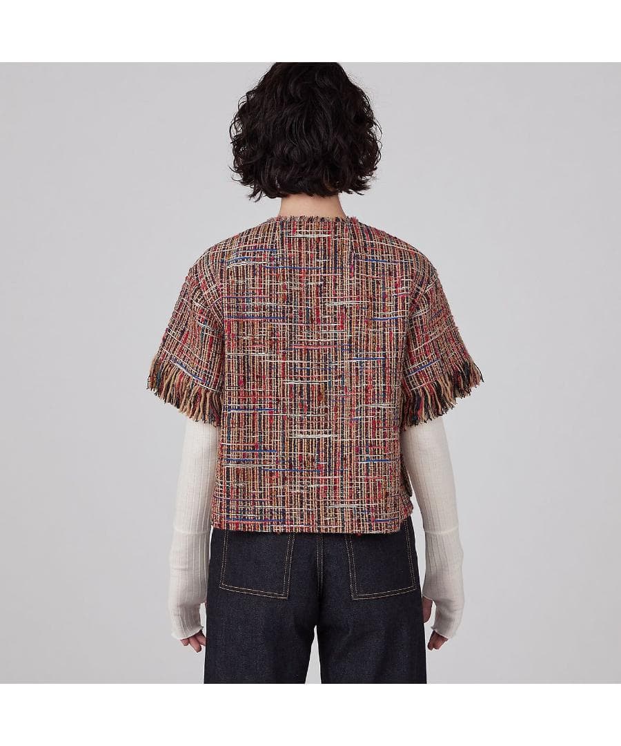 いわちゃん様ご予約品　　MACPHEE☆マルチツイード ラウンドカラージャケット