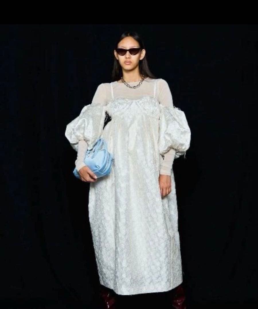 最終値下MAISON SPECIAL ジャガードモチーフバルーンキャミワンピース