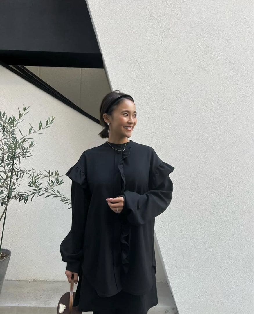 【新品未使用】ロージーモンスター　ウォーミーラッフルチュニック　ブラック