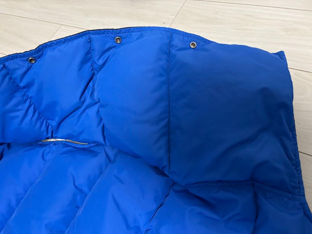 ウールリッチ 70s Mリバーシブルダウンベスト ネイビー echeveria