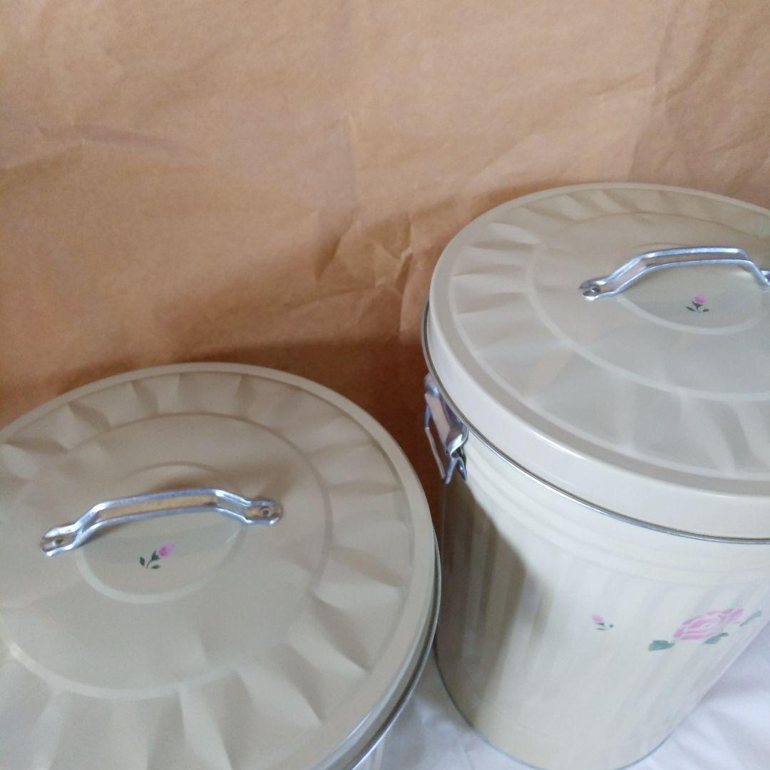 日本製　マニーローズ　トタン材　ダストボックスセット　ゴミ箱　保管　収納　片付け