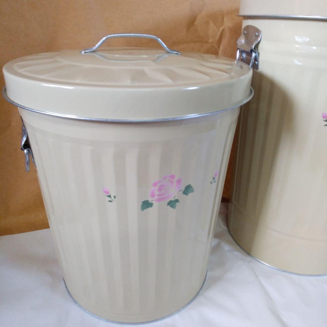 日本製　マニーローズ　トタン材　ダストボックスセット　ゴミ箱　保管　収納　片付け