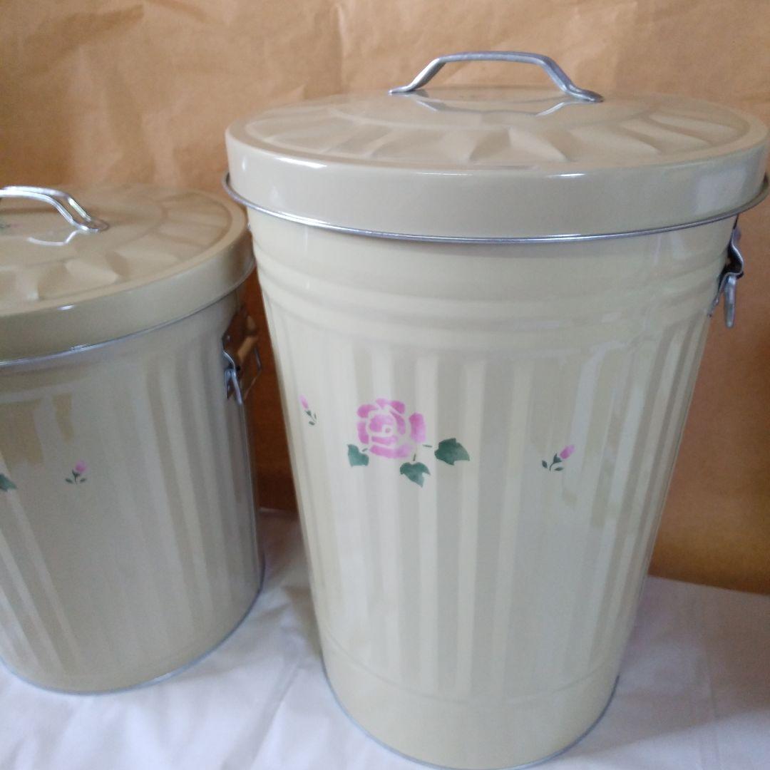 日本製　マニーローズ　トタン材　ダストボックスセット　ゴミ箱　保管　収納　片付け