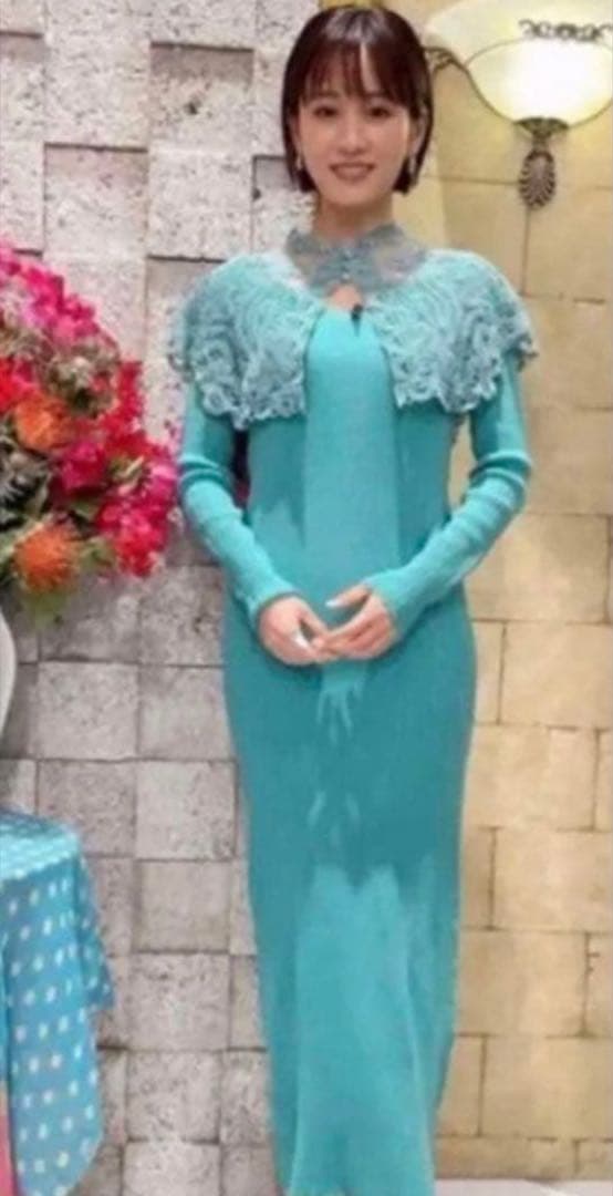 大人気！【Ameri】LACE COLLAR SET DRESS ワンピース