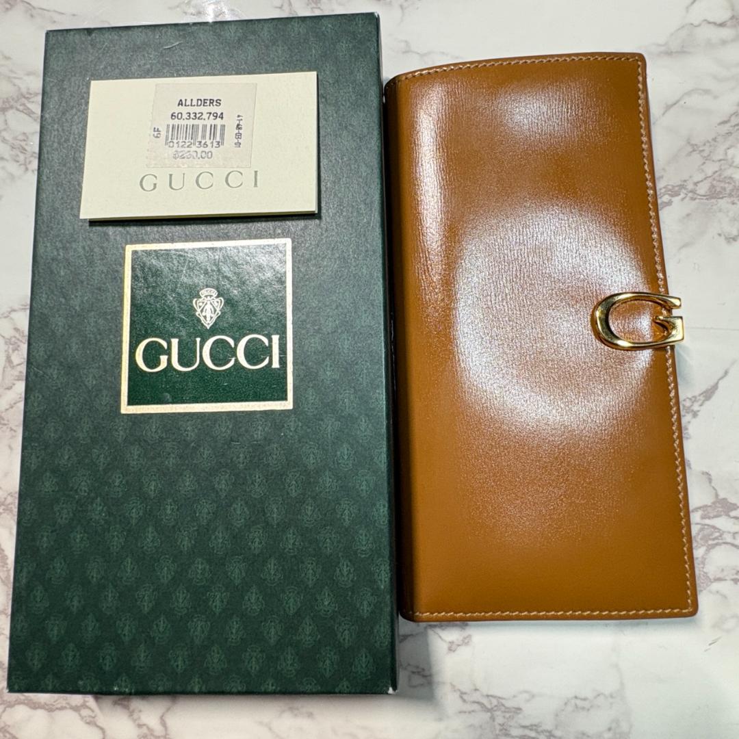 【早い者勝ち】グッチ 長財布 ブラウン 箱 カードケース #B646