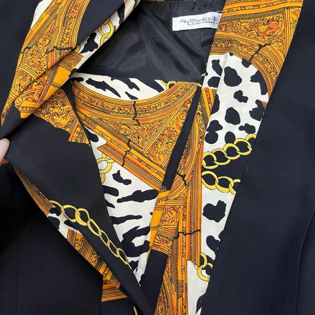 Livre claire -II- スカーフ柄シフォンオシャレジャケット