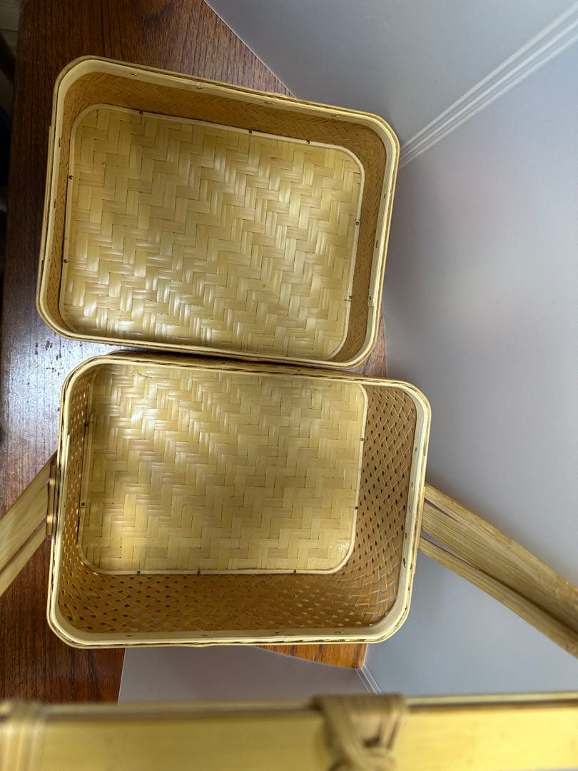 竹虎　３段お弁当かご　籠