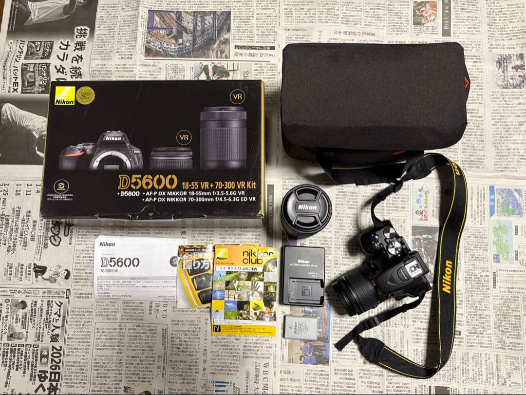 美品　Nikon D5600 18-55mm & 70-300mm VR Kit