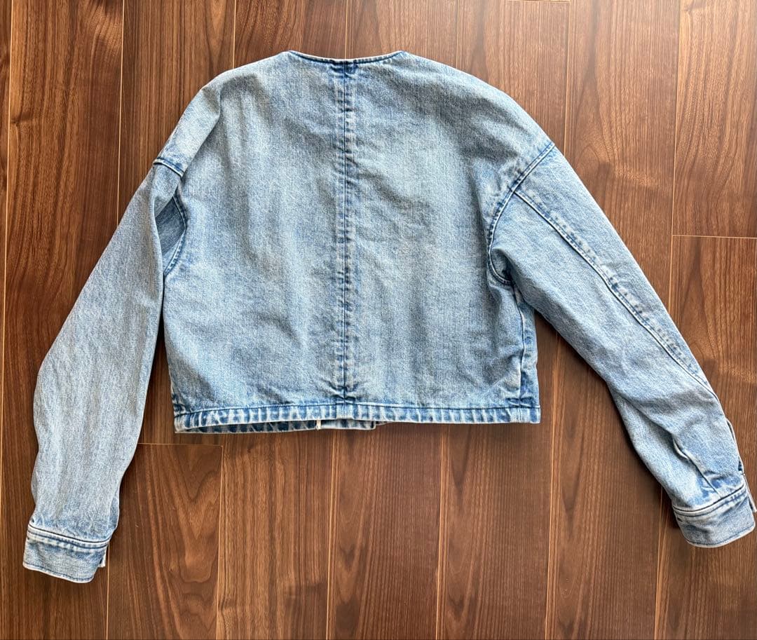 THIRD MAGAZINE ノーカラーデニムジャケット