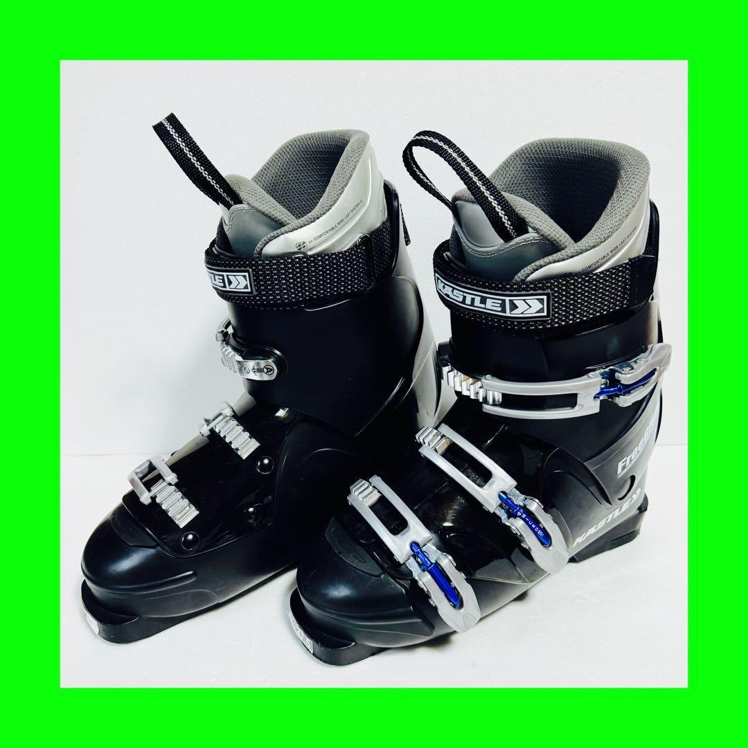 スキー ブーツ27cm27.5cm KASTLE ブラック黒色ブラック初心者