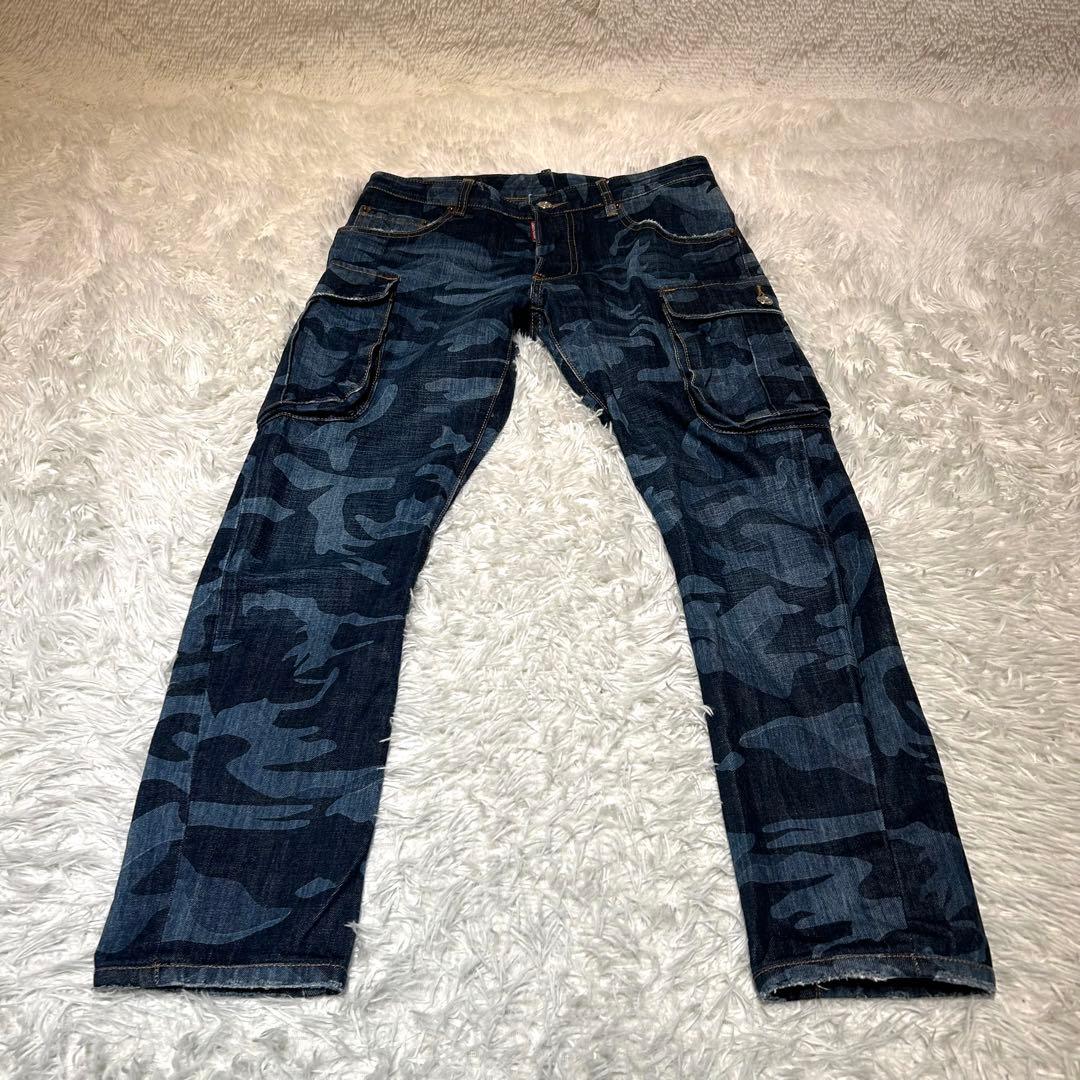 DSQUARED2 カモフラ ジーンズ 48 カーゴパンツデザイン 迷彩