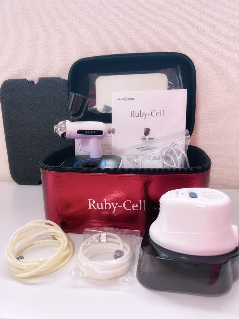 ルビーセルエアブラシ＆ヘアブラシ