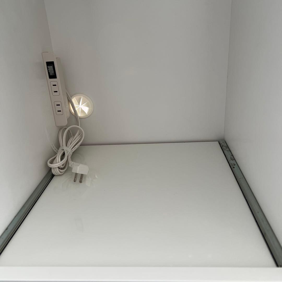 Dinos キッチンカウンターロータイプホワイトオープンシェルフ